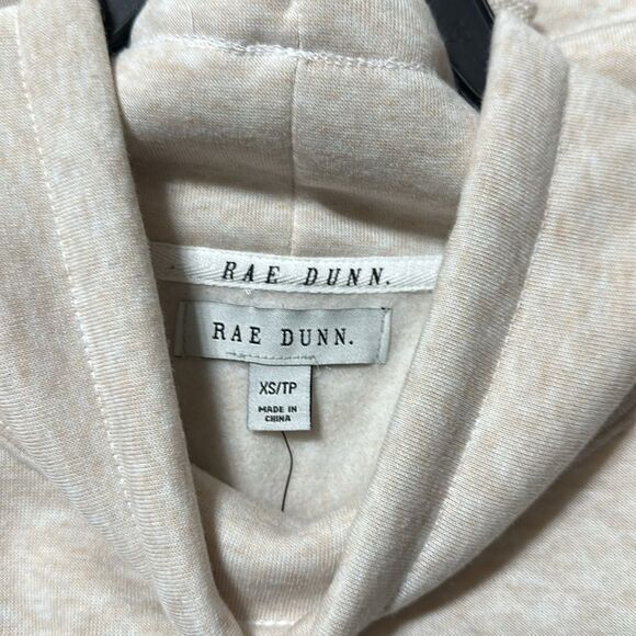 Rae Dunn. XS Oatmeal Heather 2pc Cowl Neck Pullover Jogger Lounge Sweat Set - Picture 10 of 13